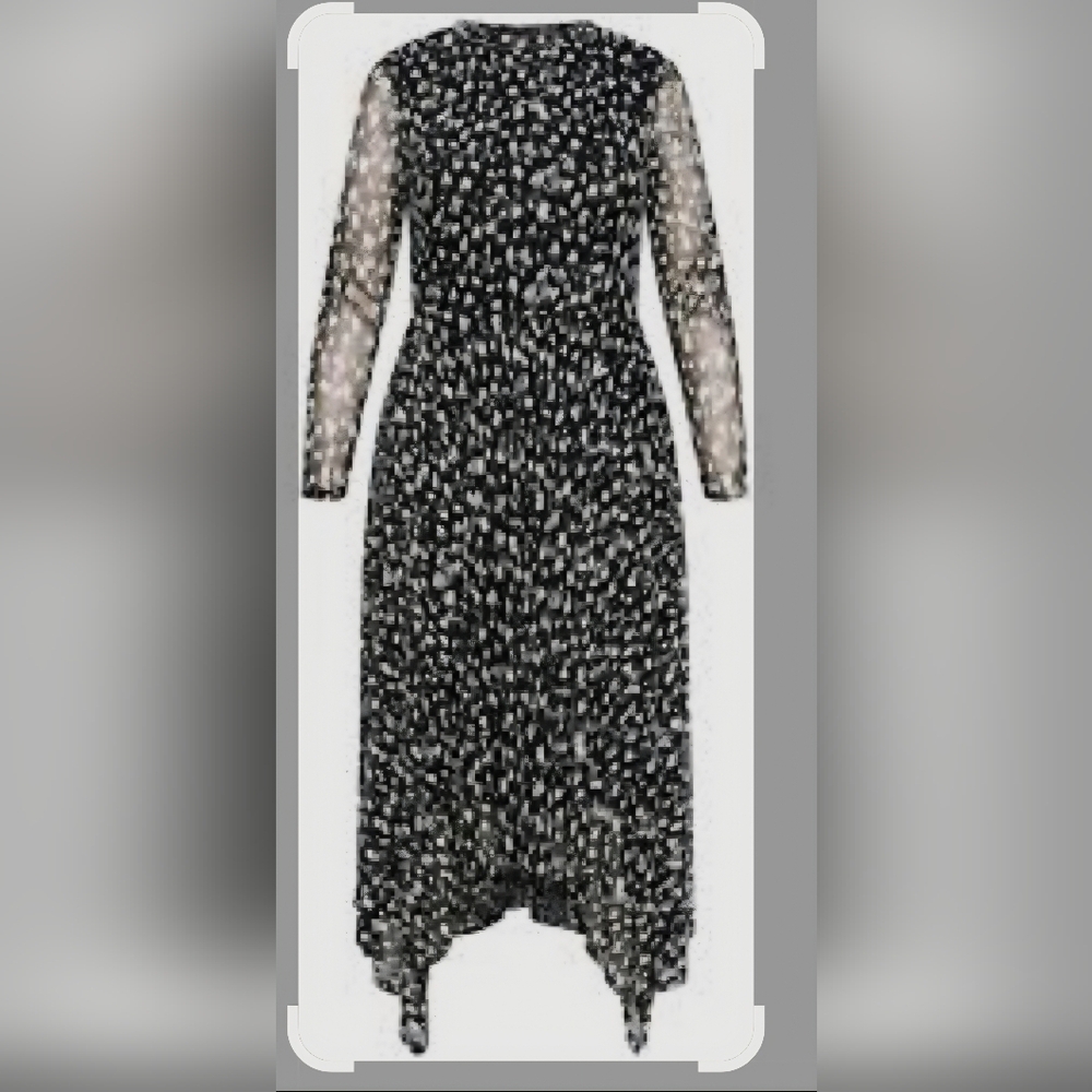 City Chic Black and White Asymmetrical Dress - Picture 2 of 16